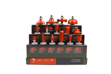 40115 - 15 Piece Router Bit Set 40115, woodworking, carbide tips