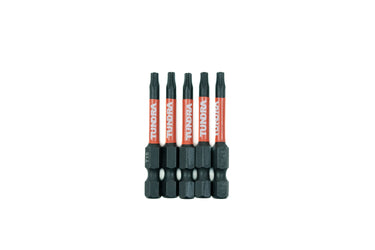 57680 - Tundra Tools T15 Impact Screwdriving Star Bits 57680, 5 pack, impact rated for impact drivers