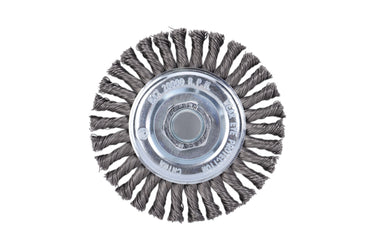 76041 - Century Drill & Tool 76041 4" Coarse Stringer Bead Wire Wheel, 5/8" X 11" Arbor, 12,500 RPM Max - Heavy-Duty Cleaning & Surface Prep on Concrete & Metal