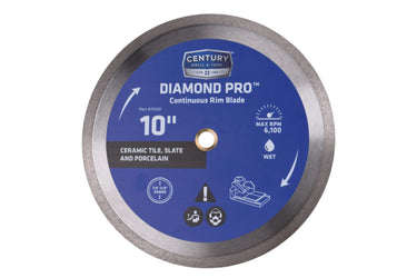 75459 - Century Drill & Tool 75459 Diamond Continuous Rim Blade, 10"