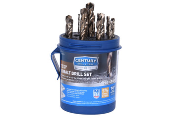 26115 - Century Drill & Tool 26115 Pro Grade Cobalt Drill Set, 15 Piece, Made in The USA
