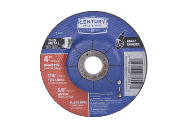 75551 - Century Drill & Tool 75551 Type 27A Metal Cutting Wheel, 4" X .045"