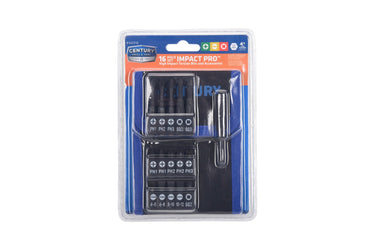 66916 - Century Drill & Tool 66916 Impact Pro Torsion Bits and Accessories, 16-Piece