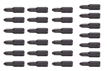 68525 - Century Drill & Tool 68525 Premium S2 Steel #2R X 1" Phillips Drywall Insert Screwdriving Bit Set, 25 Pack