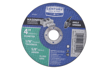 75510 - Century Drill & Tool 75510 Type 1 Masonry Cutting Wheel, 4" X 1/16"