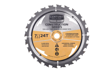 13101 - Century Drill & Tool 13101 Construction Combination Saw Blade; 7-1/4" X 24T BULK