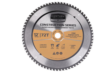 10242 - Century Drill & Tool 10242 12" T Construction Circular Saw Blade, Durable C3 Carbide Teeth, Heat Vents, Precise Cuts, Low Vibration