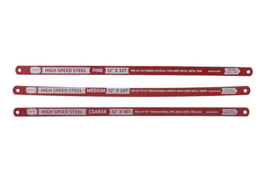 04340 - 3 Piece High Speed Steel Hacksaw Blade Set
