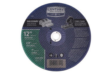 08512 - Century Drill & Tool 08512 Masonry Blade โ 12โ x 1/8โ Aluminum Oxide Grit, Double Reinforced, Cuts Masonry, Concrete, Brick, Stone, Non-Ferrous Metals