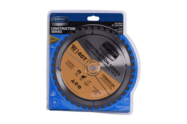 10213 - Century Drill & Tool 10213 10" 40T Construction Circular Saw Blade, Durable C3 Carbide Teeth, Heat Vents, Precise Cuts, Low Vibration