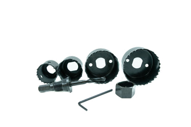 57005 - Tundra Tools 5 Piece Carbon Hole Saw Set, 57005 carbon alloy steel, cut wood, drywall, light construction materials