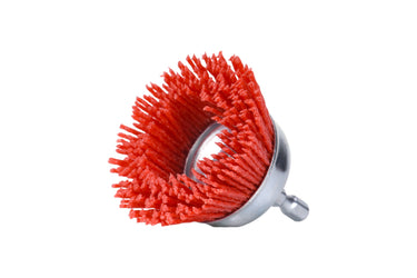 77221 - Century Drill & Tool 77221 2" Coarse Nylon End Brush, 80 Grit, 1/4" Quick Change Shank, 4,500 RPM - Nylon Bristles for Metal, Wood, Plastic, Masonry