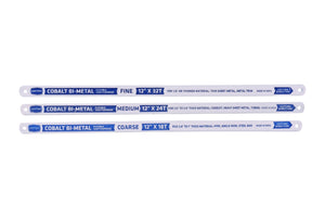 04433 - Century Drill & Tool 4433 Cobalt Bi-Metal Hacksaw Blade Set, 3 Piece, 12-Inch