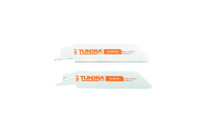 57108 - Tundra Tools Bi-Metal 18T Recip Blade 57108, 4" length, cobalt teeth, cut metal and fiberglass