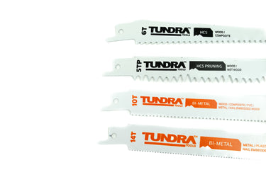 57171 - Tundra Tools 10 Piece Alloy Recip Blade Set - For Pruning 57171, cut wood, met5al, wood with nails, PVC, use for pruning and yard work, storage tube included