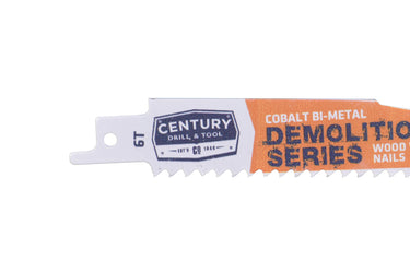 07784 - Century Drill & Tool 07784 6" Demolition Series Bi-Metal Reciprocating Saw Blade, 6T, 25 Pack
