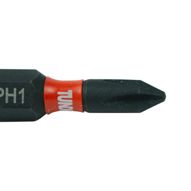 57601 - Tundra Tools #1 Impact Screwdriving Phillips Bits 57601, 5 pack, impact rated for impact drivers