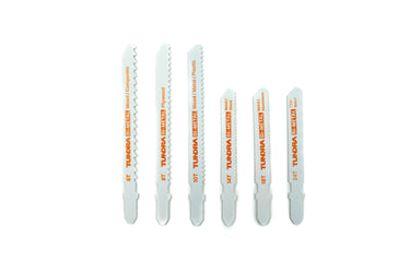 57175 - Tundra Tools 6 Piece T-Shank Bi-Metal Jig-Saw Set 57175, cuts metal, wood, and plastic, tang shank, cobalt teeth