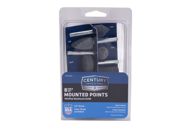 75200 - Century Drill & Tool 75200 Mounted Grinding Point Set, 8-Piece,Grey Metal
