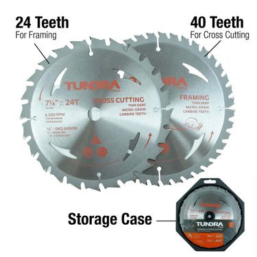2 Piece Framing & Cross Cutting Circular Saw Blade Set