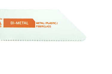 57108 - Tundra Tools Bi-Metal 18T Recip Blade 57108, 4" length, cobalt teeth, cut metal and fiberglass