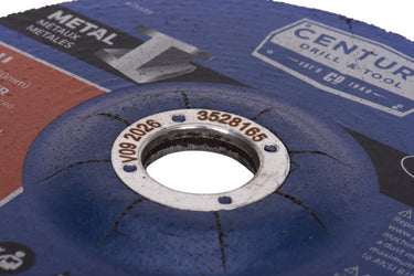 75549 - Century Drill & Tool 75549 Type 27 Metal Grinding Wheel, 6" X 1/4"