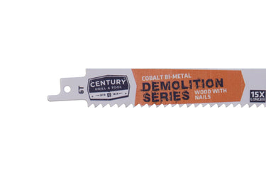 07107 - Century Drill & Tool 07107 12" Demolition Series Bi-Metal Reciprocating Saw Blade, 6T, 2 Pack