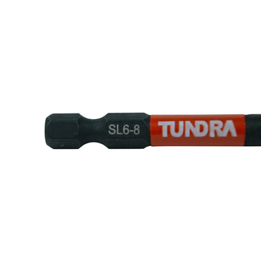57687 - Tundra Tools #6-8 Impact Screwdriving Slotted Bits, 5 pack, impact rated for impact drivers