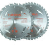 58322 - Tundra Tools 2 Piece Framing & Cross Cutting Circular Saw Blade Set 58322, carbide teeth, use on hard and soft wood