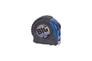 72825 - Century Drill & Tool 72825 Professional Heavy Duty Big Blue Tape Measure, 25-foot, 1-1/4” wide blade, Fractional and Decimal Markings, 11’ Standout