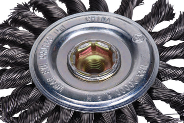 76048 - Century Drill & Tool 76048 4" Coarse Knot Wire Wheel, M10 X 1.25 Arbor, 20,000 RPM Max - Heavy-Duty Cleaning & Surface Prep on Concrete & Metal