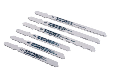 06005 - Century Drill & Tool 6005 Tang Shank Bi-Metal Jig Saw Set, 5-Piece