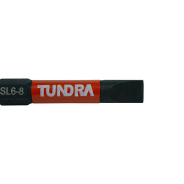57687 - Tundra Tools #6-8 Impact Screwdriving Slotted Bits, 5 pack, impact rated for impact drivers