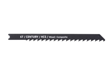 06606 - Century Universal Shank HCS Jig Saw Blades – 2 Pack – Carbon Alloy Steel – 1/4" Shank Fits All Standard Saws – Smooth Cuts in Wood, PVC & Plastic - 6T