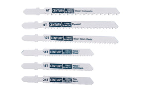 06005 - Century Drill & Tool 6005 Tang Shank Bi-Metal Jig Saw Set, 5-Piece