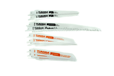 57171 - Tundra Tools 10 Piece Alloy Recip Blade Set - For Pruning 57171, cut wood, met5al, wood with nails, PVC, use for pruning and yard work, storage tube included