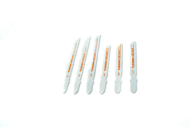 57175 - Tundra Tools 6 Piece T-Shank Bi-Metal Jig-Saw Set 57175, cuts metal, wood, and plastic, tang shank, cobalt teeth