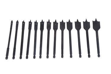 36413 - Century Drill & Tool 36413 13-Piece Lazer Spade Bit Set, Oxide Coated, Resharpenable Cutting Zone, Heavy-Duty Shank, Fast & Precise Wood Boring
