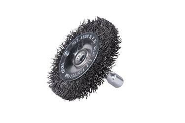 76411 - Century Drill & Tool 76411 2" Durable Coarse Crimped Radial Wire Brush, 1/4" Drill Shank, 4,500 RPM - Ideal for Rust/Paint Removal, Deburring, & More