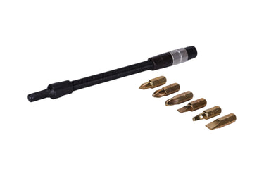 70577 - Century Drill & Tool 70577 Premium S2 7-Piece Screwdriving Bit Set with Flexible Extension