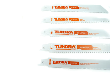 57170 - Tundra Tools 5 Piece Bi-Metal Recip Blade Set 57170, reciprocating saw blades, cut metal, wood, and plastic