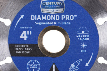 75453 - Century Drill & Tool 75453 Professional Segmented Rim Diamond Pro Saw Blade, 4"