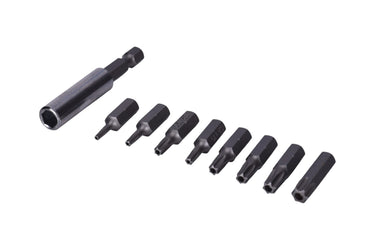 68017 - Century Drill & Tool 68017 Premium S2 Steel Security Star Insert Screwdriving Bit Set, 9 Piece
