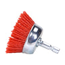 77221 - Century Drill & Tool 77221 2" Coarse Nylon End Brush, 80 Grit, 1/4" Quick Change Shank, 4,500 RPM - Nylon Bristles for Metal, Wood, Plastic, Masonry