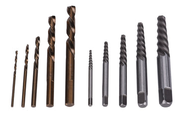 88710 - Century Drill & Tool 88710 Spiral Flute Screw Extractor and Left-Hand Drill Set, 10 Piece Drill Bit Set #1 - #5