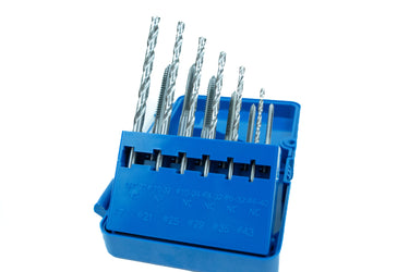 98901 - Century Drill & Tool 13 Piece Tap & Drill Set 98901; for use in your shop, automotive, and DIY applications; T-Handle tap wrench included for controlled turning