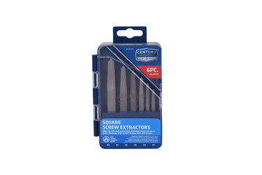 73214 - Century Drill & Tool 73214 6-Piece Square Flute Screw Extractor Set, #1 - #6, for Extracting Broken Screws and Bolts Without Damaging Threads