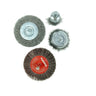 58094 - Tundra Tools 4 Piece Wire Brush & Flap Wheel Set 58094, grinding and surface cleaning, remove rust, paint, and weld splatter