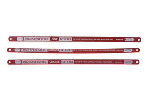 04340 - 3 Piece High Speed Steel Hacksaw Blade Set