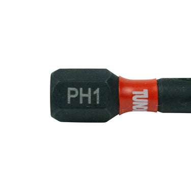 57601 - Tundra Tools #1 Impact Screwdriving Phillips Bits 57601, 5 pack, impact rated for impact drivers